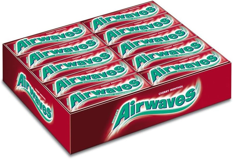 Airwaves Cherry Menthol Chewing Gum - 30 Packs - Image 1